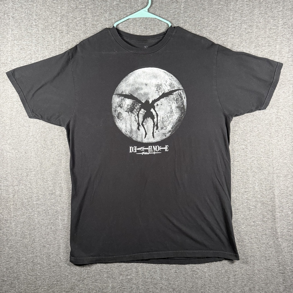 Death Note Shirt Mens Large Black Ryuk Moon Silhouette Graphic Anime Manga Tee